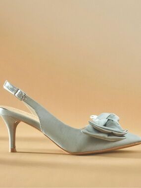 Seychelles Neve Slingback Heels Light Blue Anthropologie Size 8